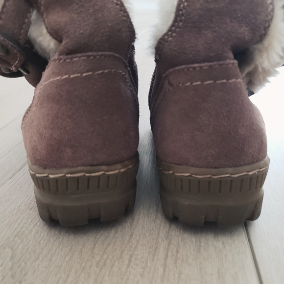 Naturalizer Brown Suede Leather Upper Faux Fur Shearling Lined Winter Boots Sz 7 - Picture 6 of 11